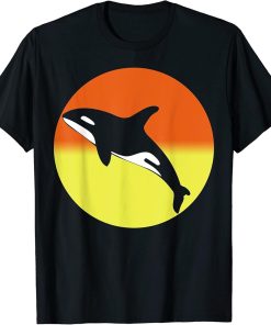 Orca Killer Whale Retro Vintage Graphic Design T-Shirt