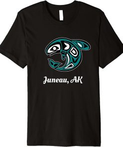 Juneau Alaska Native American Tribal Orca Killer Whale Premium T-Shirt