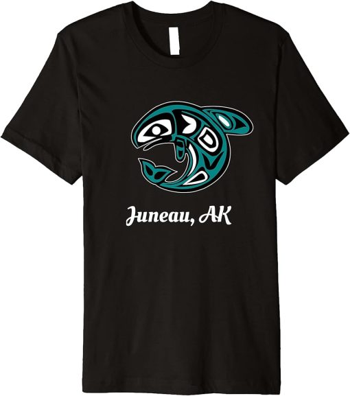 Juneau Alaska Native American Tribal Orca Killer Whale Premium T-Shirt