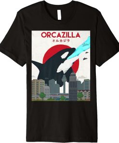 Funny Orcazilla Killer Whale Shirt Gift for Orca Lovers Premium T-Shirt