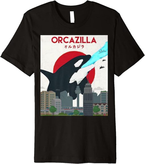 Funny Orcazilla Killer Whale Shirt Gift for Orca Lovers Premium T-Shirt