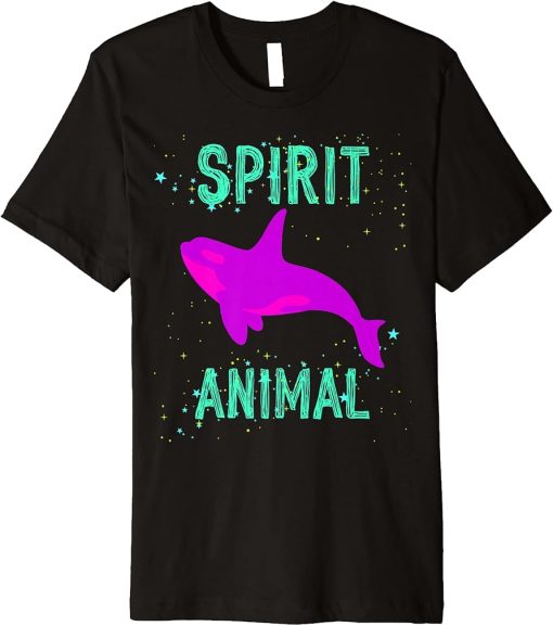 Spirit Animal Orca Whale Lover Animals Comfort Cute Colors Premium T-Shirt