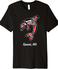 Native Kauai Hawaii Red Orca Killer Whale Premium T-Shirt