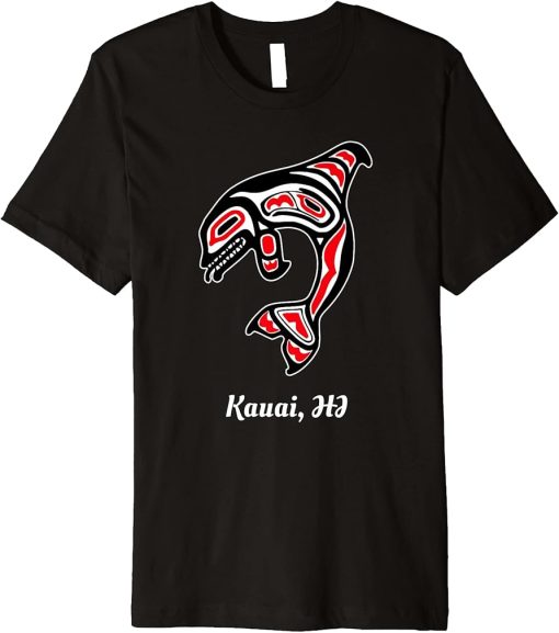 Native Kauai Hawaii Red Orca Killer Whale Premium T-Shirt